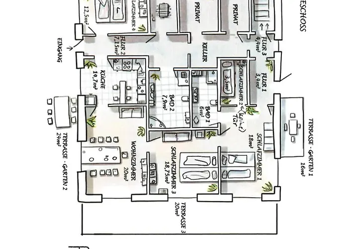 Fuchsbau Im Eg Des Ferienhauses Falkenhoehe Daire *